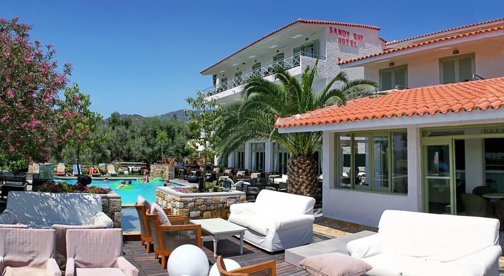 Sandy Bay Hotel Plomari Exterior foto